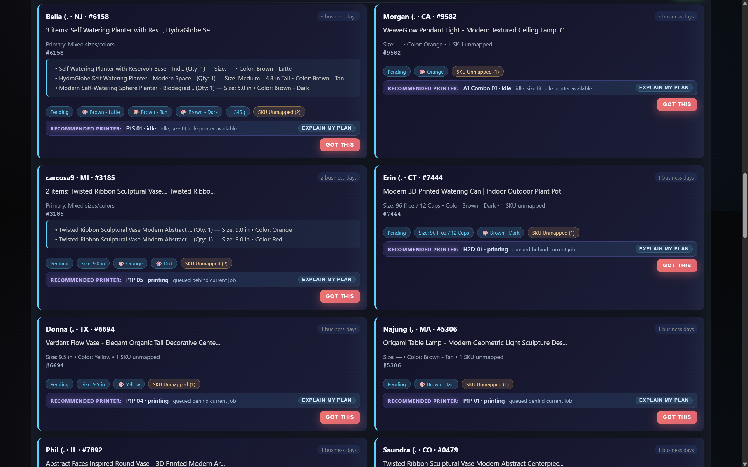 Pending Orders screenshot